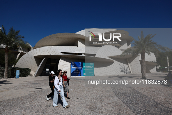 A view of the National Museum of Qatar in Doha, Qatar on December 3, 2024. 