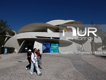 A view of the National Museum of Qatar in Doha, Qatar on December 3, 2024. (