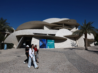 A view of the National Museum of Qatar in Doha, Qatar on December 3, 2024. (