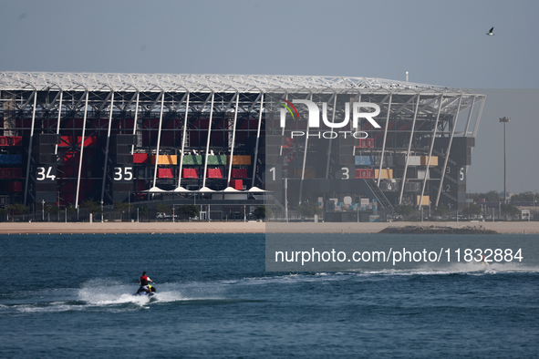 A view of the Stadium 974 in Doha, Qatar on December 3, 2024. 