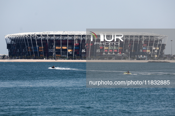 A view of the Stadium 974 in Doha, Qatar on December 3, 2024. 