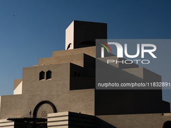 A view of the Museum of Islamic Art in Doha, Qatar on December 3, 2024. (