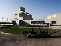 A view of the Museum of Islamic Art in Doha, Qatar on December 3, 2024. (