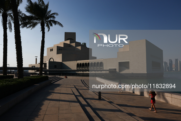 A view of the Museum of Islamic Art in Doha, Qatar on December 3, 2024. 