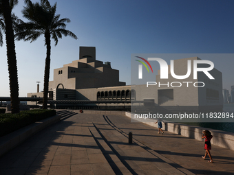 A view of the Museum of Islamic Art in Doha, Qatar on December 3, 2024. (