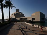 A view of the Museum of Islamic Art in Doha, Qatar on December 3, 2024. (