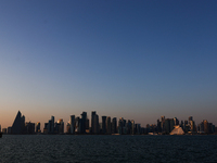 A view of the city and Doha Bay in Doha, Qatar on December 3, 2024. (