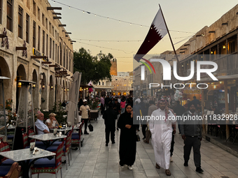 A view of the Souq Waqif in Doha, Qatar on December 3, 2024. (