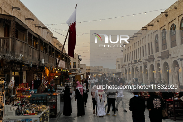 A view of the Souq Waqif in Doha, Qatar on December 3, 2024. 