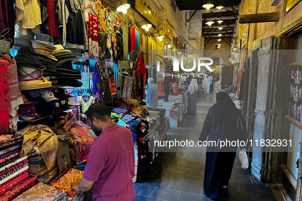 A view of the Souq Waqif in Doha, Qatar on December 3, 2024. 