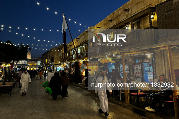 A view of the Souq Waqif in Doha, Qatar on December 3, 2024. 