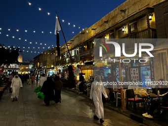 A view of the Souq Waqif in Doha, Qatar on December 3, 2024. (