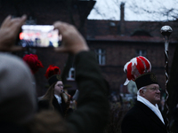 In Nikiszowiec, Poland, on December 4, 2024, the miners' orchestra walks through the streets of the city, traditionally waking up residents...