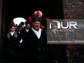 In Nikiszowiec, Poland, on December 4, 2024, the miners' orchestra walks through the streets of the city, traditionally waking up residents...