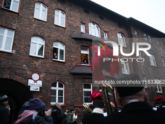 In Nikiszowiec, Poland, on December 4, 2024, the miners' orchestra walks through the streets of the city, traditionally waking up residents...