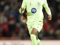 Alejandro Balde left-back of Barcelona and Spain during the La Liga match between RCD Mallorca and FC Barcelona at Estadi de Son Moix on Dec...