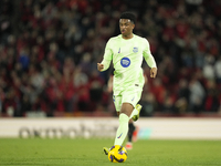 Alejandro Balde left-back of Barcelona and Spain during the La Liga match between RCD Mallorca and FC Barcelona at Estadi de Son Moix on Dec...