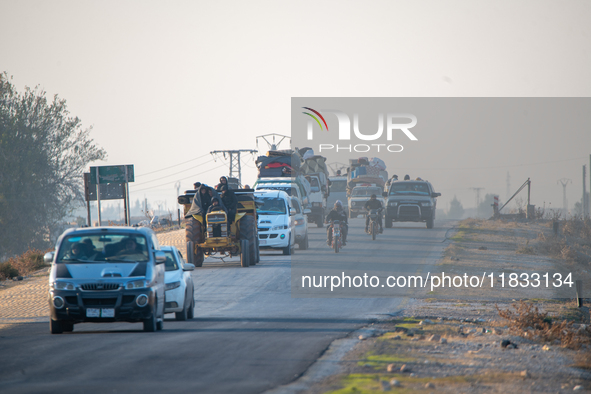 Under An Agreement With The Opposition, The Syrian Democratic Forces (SDF) Withdrew From The Neighborhoods Of Tal Rifaat And Several Nearby...