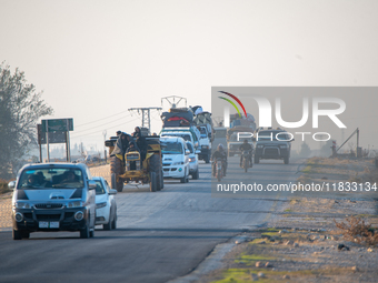 Under An Agreement With The Opposition, The Syrian Democratic Forces (SDF) Withdrew From The Neighborhoods Of Tal Rifaat And Several Nearby...