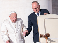 Pope Francis holds a weekly General Audience in St. Peter's Square in Vatican City, Vatican, on December 4, 2024. (