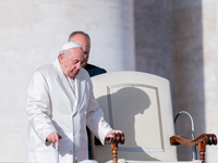 Pope Francis holds a weekly General Audience in St. Peter's Square in Vatican City, Vatican, on December 4, 2024. (