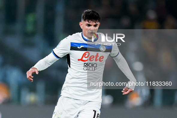 Raoul Bellanova of Atalanta BC during the Serie A Enilive match between AS Roma and Atalanta BC at Stadio Olimpico on December 02, 2024 in R...