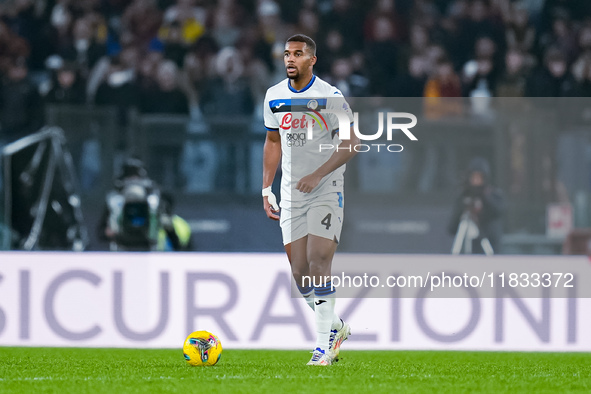 Isak Hien of Atalanta BC during the Serie A Enilive match between AS Roma and Atalanta BC at Stadio Olimpico on December 02, 2024 in Rome, I...