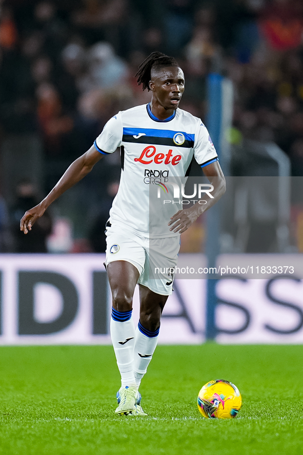 Odilon Kossounou of Atalanta BC during the Serie A Enilive match between AS Roma and Atalanta BC at Stadio Olimpico on December 02, 2024 in...