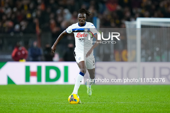 Odilon Kossounou of Atalanta BC during the Serie A Enilive match between AS Roma and Atalanta BC at Stadio Olimpico on December 02, 2024 in...