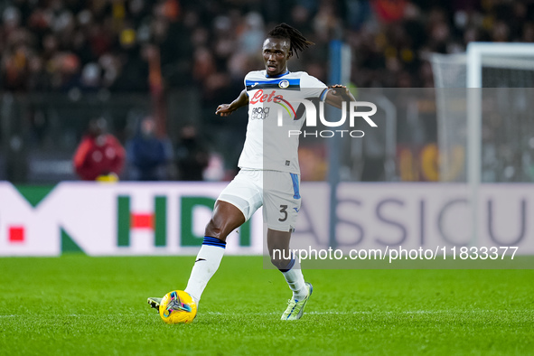 Odilon Kossounou of Atalanta BC during the Serie A Enilive match between AS Roma and Atalanta BC at Stadio Olimpico on December 02, 2024 in...