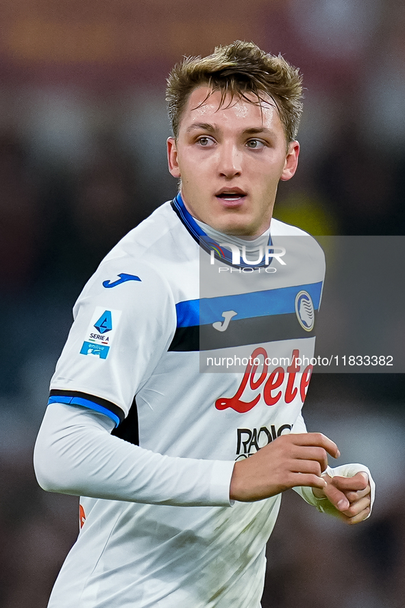 Mateo Retegui of Atalanta BC looks on during the Serie A Enilive match between AS Roma and Atalanta BC at Stadio Olimpico on December 02, 20...