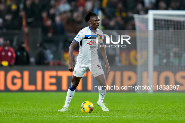 Odilon Kossounou of Atalanta BC during the Serie A Enilive match between AS Roma and Atalanta BC at Stadio Olimpico on December 02, 2024 in...