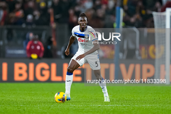 Odilon Kossounou of Atalanta BC during the Serie A Enilive match between AS Roma and Atalanta BC at Stadio Olimpico on December 02, 2024 in...