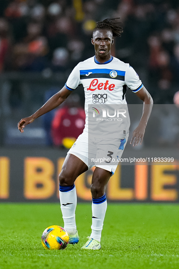 Odilon Kossounou of Atalanta BC during the Serie A Enilive match between AS Roma and Atalanta BC at Stadio Olimpico on December 02, 2024 in...