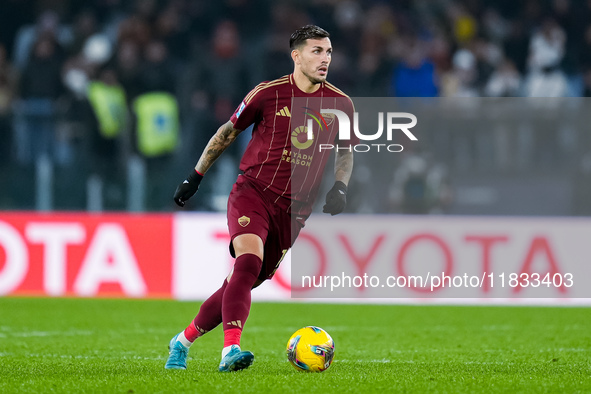 Leandro Paredes of AS Roma during the Serie A Enilive match between AS Roma and Atalanta BC at Stadio Olimpico on December 02, 2024 in Rome,...