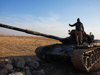 Rebels In Northwest Syria Seized Military Vehicles Belonging To The Regime Along The Route Toward Kweris Airport In The Eastern Countryside...