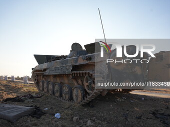 Rebels In Northwest Syria Seized Military Vehicles Belonging To The Regime Along The Route Toward Kweris Airport In The Eastern Countryside...