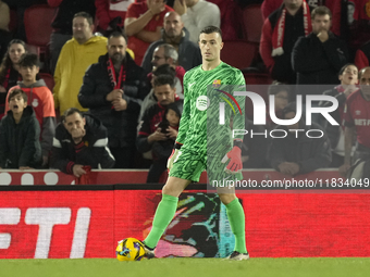 Inaki Pena goalkeeper of Barcelona and Spain during the La Liga match between RCD Mallorca and FC Barcelona at Estadi de Son Moix on Decembe...