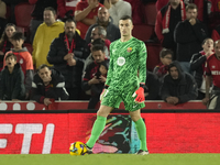 Inaki Pena goalkeeper of Barcelona and Spain during the La Liga match between RCD Mallorca and FC Barcelona at Estadi de Son Moix on Decembe...