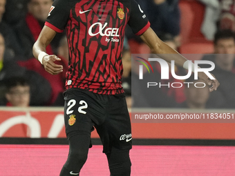 Johan Mojica left-back of Mallorca and Colombia during the La Liga match between RCD Mallorca and FC Barcelona at Estadi de Son Moix on Dece...