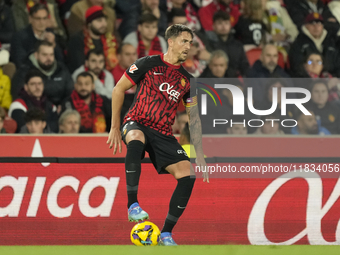 Antonio Raillo centre-back of Mallorca and Spain during the La Liga match between RCD Mallorca and FC Barcelona at Estadi de Son Moix on Dec...