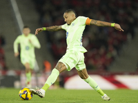 Raphinha right winger of Barcelona and Brazil controls the ball during the La Liga match between RCD Mallorca and FC Barcelona at Estadi de...