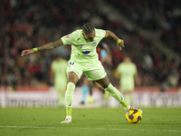 Raphinha right winger of Barcelona and Brazil controls the ball during the La Liga match between RCD Mallorca and FC Barcelona at Estadi de...