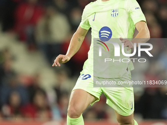 Dani Olmo attacking midfield of Barcelona and Spain during the La Liga match between RCD Mallorca and FC Barcelona at Estadi de Son Moix on...