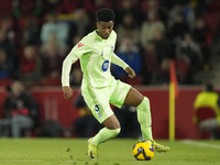 Alejandro Balde left-back of Barcelona and Spain during the La Liga match between RCD Mallorca and FC Barcelona at Estadi de Son Moix on Dec...