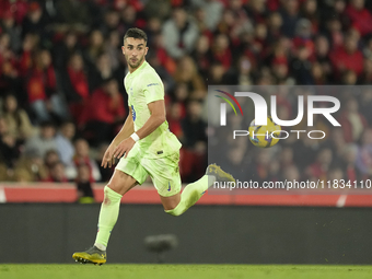 Ferran Torres left winger of Barcelona and Spain during the La Liga match between RCD Mallorca and FC Barcelona at Estadi de Son Moix on Dec...