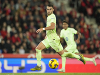 Ferran Torres left winger of Barcelona and Spain during the La Liga match between RCD Mallorca and FC Barcelona at Estadi de Son Moix on Dec...