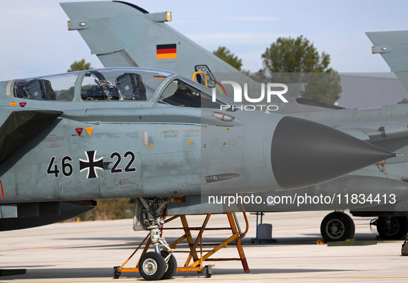 A Panavia Tornado IDS of the Luftwaffe (German Air Force) parks at Los Llanos military air base during the Tactical Leadership Programme in...