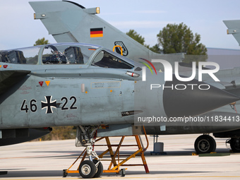 A Panavia Tornado IDS of the Luftwaffe (German Air Force) parks at Los Llanos military air base during the Tactical Leadership Programme in...