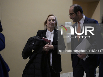 Former Chilean President Sebastian Pinera's wife, Cecilia Morel, arrives to pay tribute during an OAS regular meeting in Washington DC, USA,...